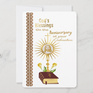 Cartes Pour Fêtes Annuelles Anniversaire d'ordination 