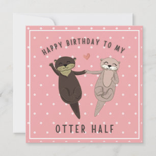 Cartes Pour Fêtes Annuelles Anniversaire Drôle, Joyeux Anniversaire À Ma Moiti
