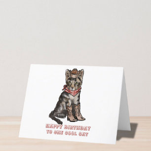 Cartes Pour Fêtes Annuelles anniversaire du chat cowboy