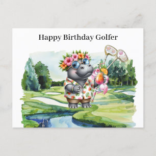 Cartes Pour Fêtes Annuelles Anniversaire du Golfeur hawaïen