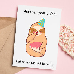 Cartes Pour Fêtes Annuelles Anniversaire du joli Sloth