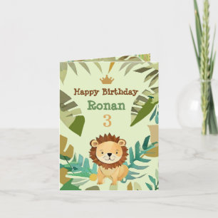 Cartes Pour Fêtes Annuelles Anniversaire du Prince de la Petite Jungle