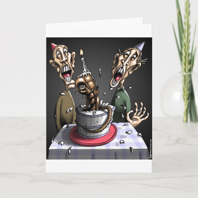Cartes Pour Fêtes Annuelles Anniversaire Effrayant ! (Devant)