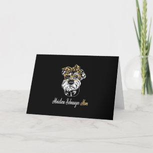 Cartes Pour Fêtes Annuelles Anniversaire et mors jour cadeau-miniature schnauz