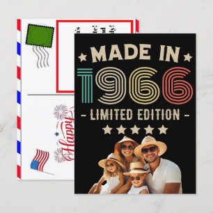 Cartes Pour Fêtes Annuelles Anniversaire personnalisé 1966 Soixantième anniver