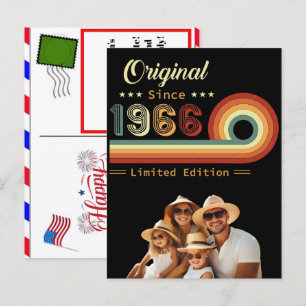 Cartes Pour Fêtes Annuelles Anniversaire personnalisé 1966 Soixantième Anniver