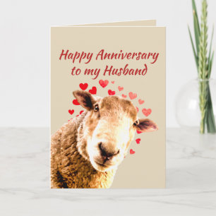 Cartes Pour Fêtes Annuelles Anniversaire romantique Funny Sheep Humour animal