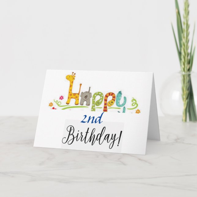 CARTES POUR FÊTES ANNUELLES ANNIVERSAIRE SPÉCIAL DE LA PETITE FILLE **2E** (Devant)