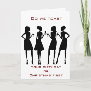 CARTES POUR FÊTES ANNUELLES ANNIVERSAIRE SPÉCIAL / NOËL SOUHAITER & TOAST "GRO