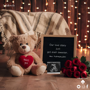 Cartes Pour Fêtes Annuelles Annonce de grossesse ourson romantique 