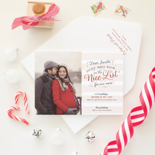 Cartes Pour Fêtes Annuelles Annonce de grossesse pour Noël sur la liste des ge