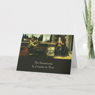 Cartes Pour Fêtes Annuelles Annonciation de Léonard de Vinci, Noël