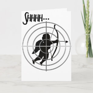 Cartes Pour Fêtes Annuelles Anti-Valentin - SHHHH Cupidon en vue