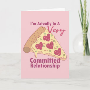 Cartes Pour Fêtes Annuelles Anti-Valentines très engagé relation de pizza