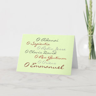 Cartes Pour Fêtes Annuelles Antiennes d'O (manuscrit)