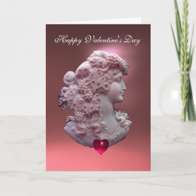 Cartes Pour Fêtes Annuelles ANTIQUE CAMEO, DAME AUX PÂTES Saint-Valentin (Devant)