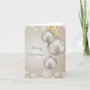 Cartes Pour Fêtes Annuelles Antique Noël d'argent joyeux Noël