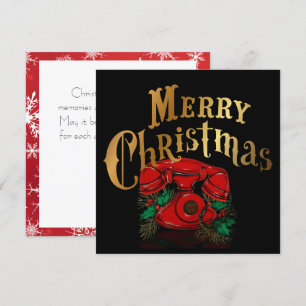 Cartes Pour Fêtes Annuelles Antique Rouge Téléphone de Noël