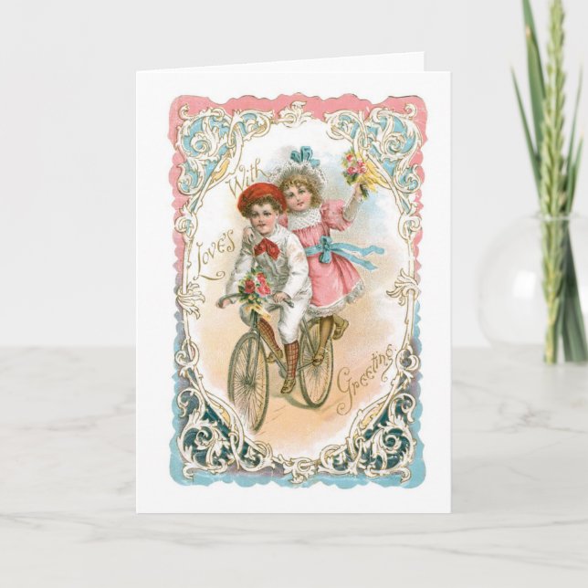 Cartes Pour Fêtes Annuelles Antique Valentine (Devant)
