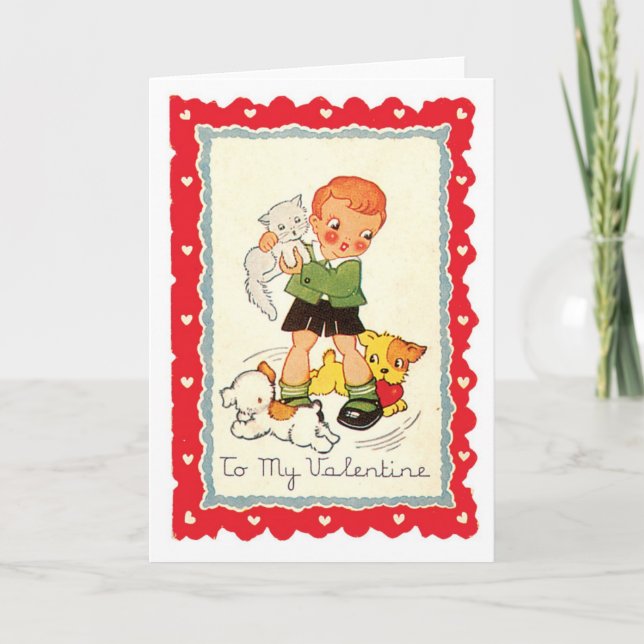 Cartes Pour Fêtes Annuelles Antique Valentine (Devant)