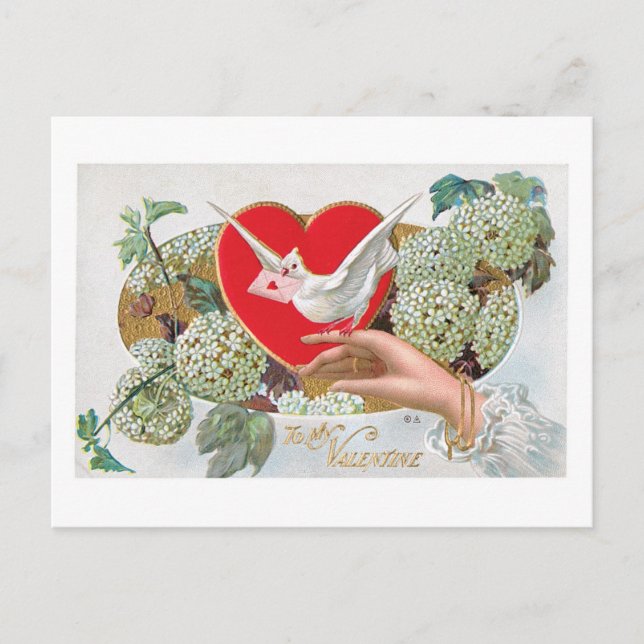 Cartes Pour Fêtes Annuelles Antique Valentine (Devant)