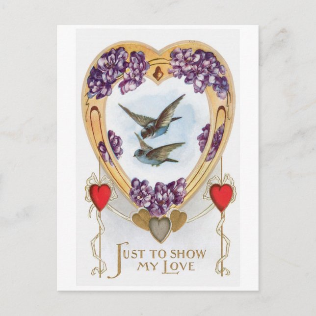 Cartes Pour Fêtes Annuelles Antique Valentine (Devant)