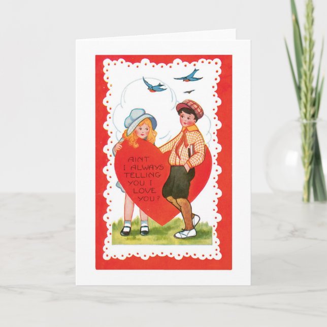 Cartes Pour Fêtes Annuelles Antique Valentine (Devant)