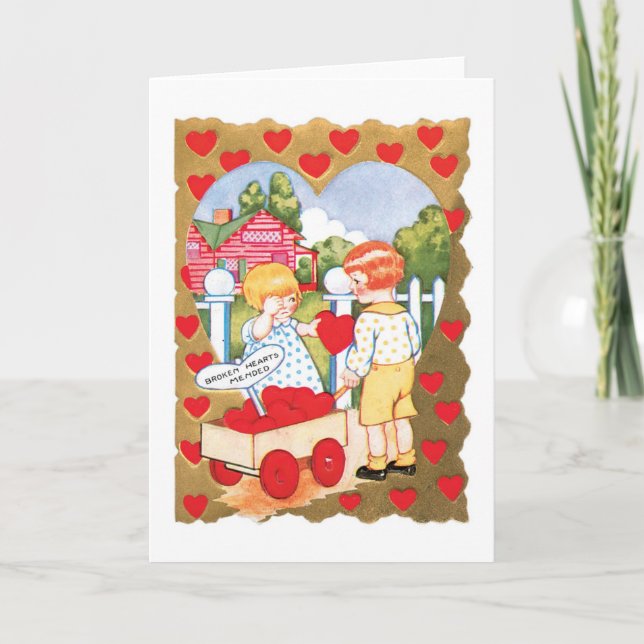 Cartes Pour Fêtes Annuelles Antique Valentine (Devant)