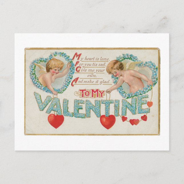 Cartes Pour Fêtes Annuelles Antique Valentine (Devant)