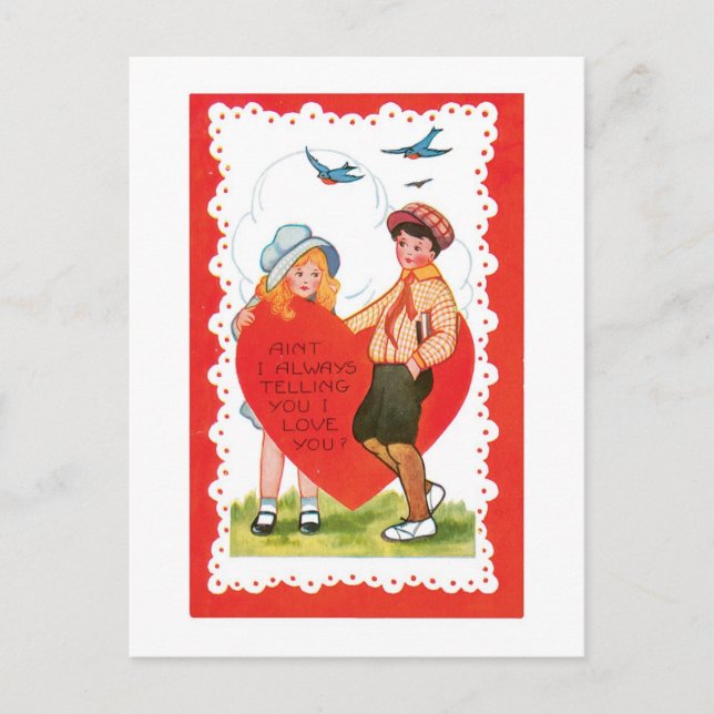 Cartes Pour Fêtes Annuelles Antique Valentine (Devant)