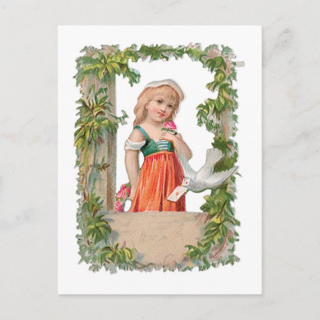 Cartes Pour Fêtes Annuelles Antique Valentine (Devant)
