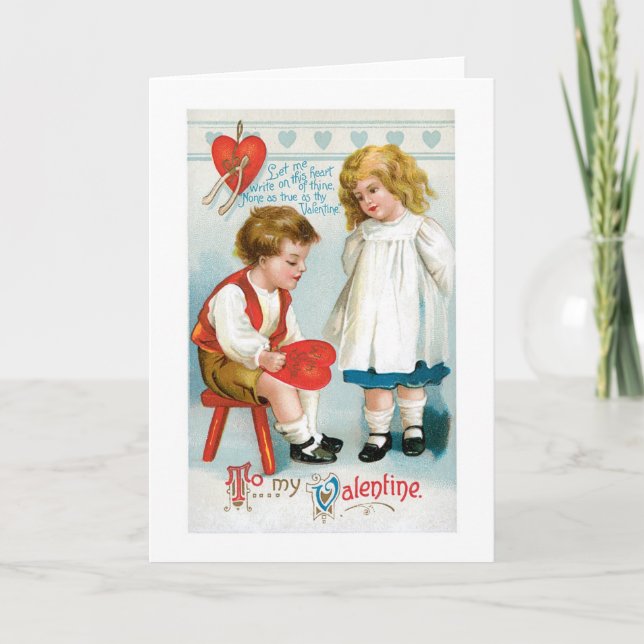 Cartes Pour Fêtes Annuelles Antique Valentine (Devant)