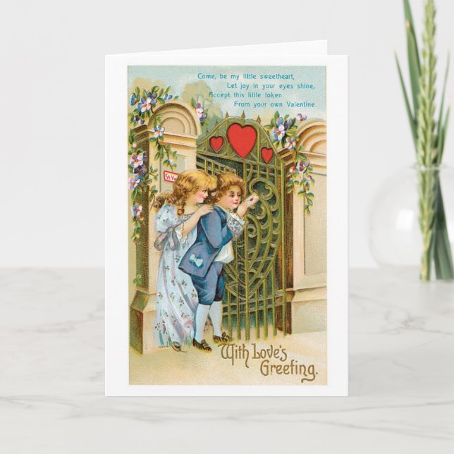 Cartes Pour Fêtes Annuelles Antique Valentine (Devant)