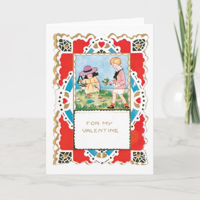 Cartes Pour Fêtes Annuelles Antique Valentine (Devant)