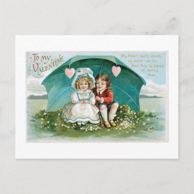 Cartes Pour Fêtes Annuelles Antique Valentine (Devant)