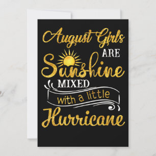 Cartes Pour Fêtes Annuelles Août Les Filles Sont Soleil Mélange Petit Ouragan