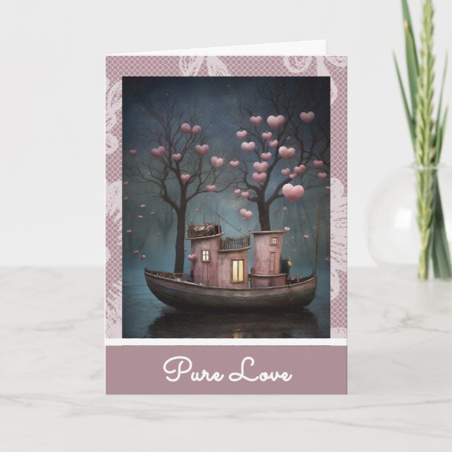 Cartes Pour Fêtes Annuelles *~* AP51 20 Love Boat Hearts Romantique Valentine (Devant)