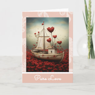 Cartes Pour Fêtes Annuelles *~* AP51 Love Boat 16 Coeurs Romantique Saint-Vale