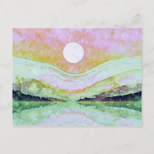 Cartes Pour Fêtes Annuelles *~* AP67 Pastel Peinture d'Art Abstrait Nature