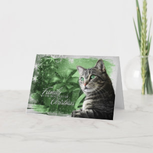 Cartes Pour Fêtes Annuelles APAL - Chat tigré argenté de Noël