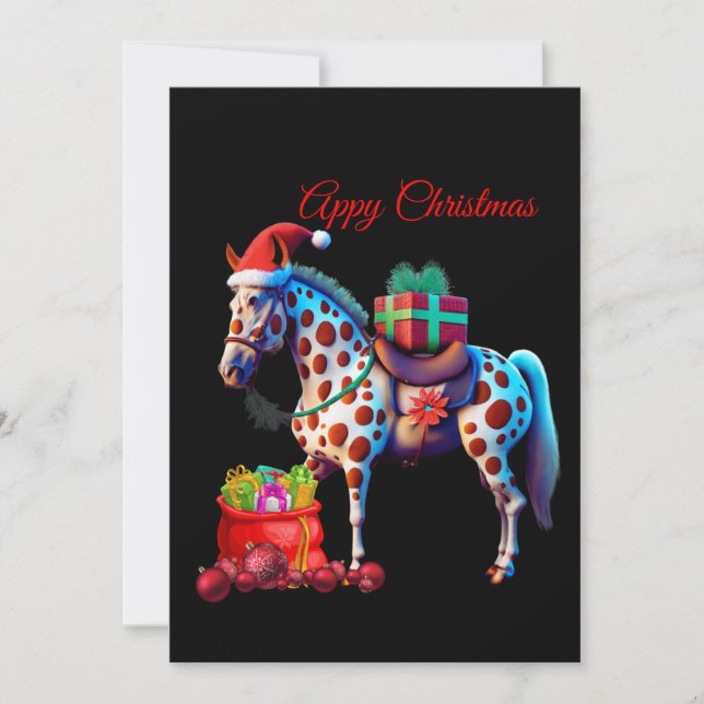 Cartes Pour Fêtes Annuelles Appaloosa Christmas (Devant)
