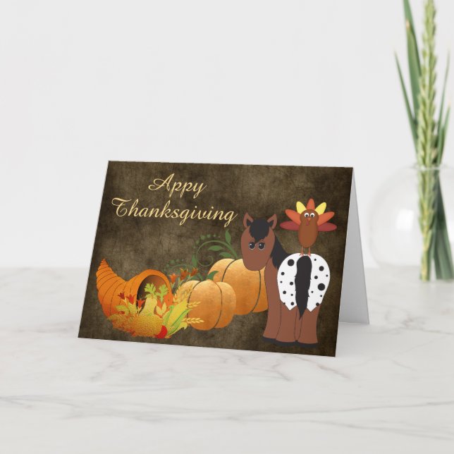Cartes Pour Fêtes Annuelles Appaloosa de thanksgiving d'Appy et cheval de la (Devant)
