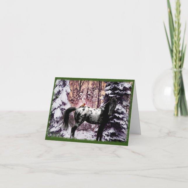 Cartes Pour Fêtes Annuelles Appaloosa et Cardinals (Devant)