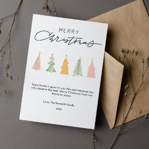 Cartes Pour Fêtes Annuelles Appartement de Noël simple et moderne
