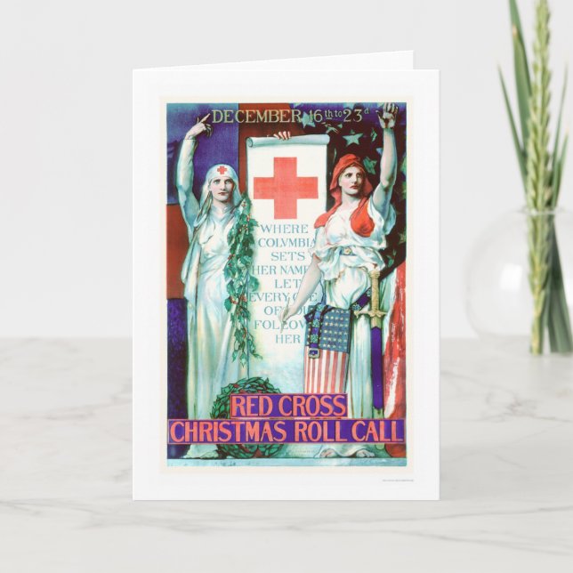 Cartes Pour Fêtes Annuelles Appel de Noël de Croix-Rouge (US00205) (Devant)