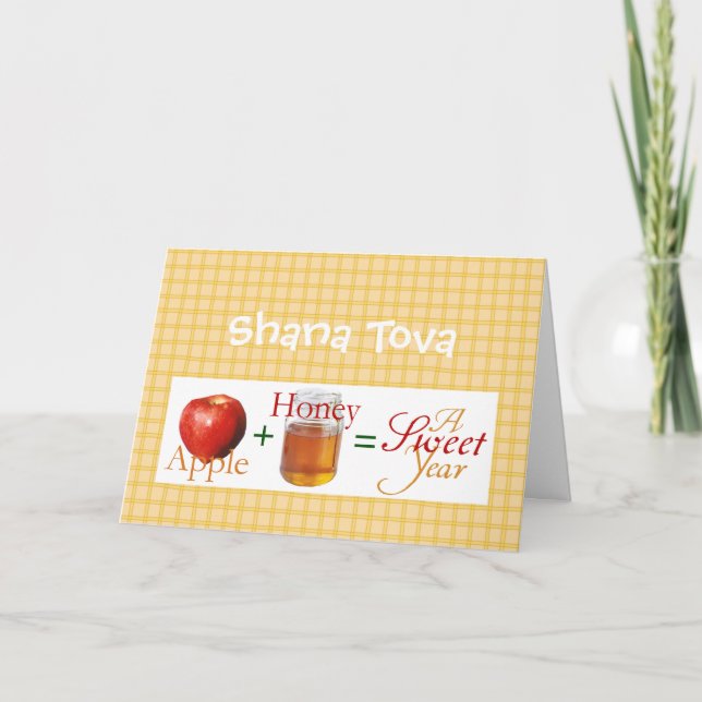 Cartes Pour Fêtes Annuelles Apple plus le miel (Devant)