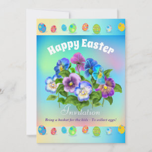Cartes Pour Fêtes Annuelles Apporte un panier pour les enfants pour ramasser l