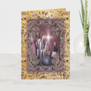 Cartes Pour Fêtes Annuelles Apporter des cadeaux Baby Jesus
