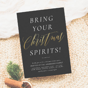 Cartes Pour Fêtes Annuelles Apportez vos spiritueux de Noël   Noël