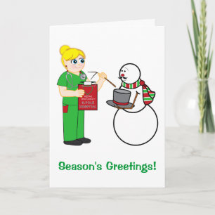 Cartes Pour Fêtes Annuelles Appréciation des infirmières de Noël